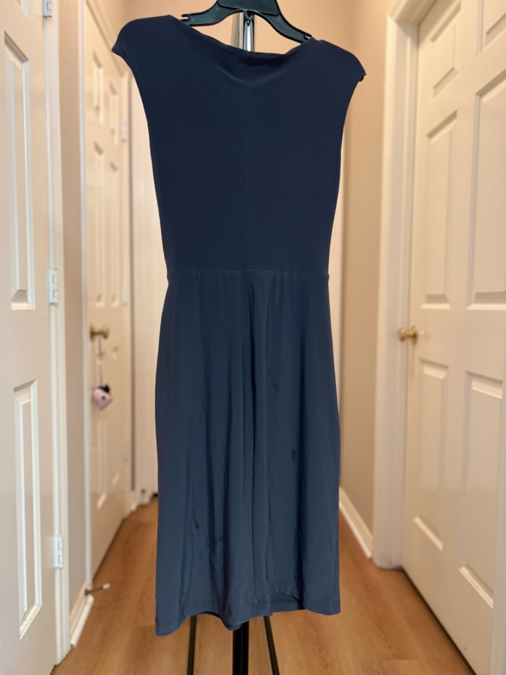 Ralph Lauren Slate-Blue Twist-Front Midi Dress (Graduation) - Picture 6 of 6